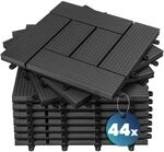CASARIAŽ WPC Fliesen 30x30 cm 44er Set 4m˛ Stecksystem Drainage Zuschneidbar