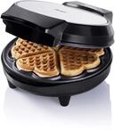 Bestron Waffeleisen f&uuml;r klassische Herzwaffeln, Waffelmaker mit Backampel &