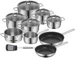 Silit Alicante Topfset Induktion 10-teilig, Kochtopf Set mit Glasdeckel, Edelstahl