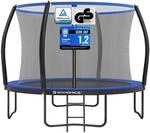 SONGMICS Trampolin 366 cm d, Gartentrampolin f&uuml;r Kinder mit Sicherheitsnetz,...