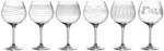 Leonardo Casella Rotwein-Gl&auml;ser 6er Set, Wein-Gl&auml;ser mit Mustern,