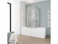 Schulte Duschabtrennung faltbar für Badewanne 70-80 cm, einfache Montage zum...
