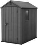 Keter Ger&auml;tehaus Darwin 4x6, Grau, Au&szlig;enma&szlig;e 184,5x125,8x205cm, wartungsfrei,