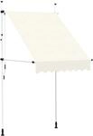 vidaXL Markise Einziehbar Handbetrieben 150cm Creme Klemmmarkise Balkonmarkise