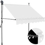 vidaXL Einziehbare Markise Handbetrieben mit LED 100 cm Creme