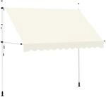 vidaXL Markise Einziehbar Handbetrieben 300cm Creme Klemmmarkise Balkonmarkise