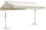 vidaXL Standmarkise 4x3m Creme Gartenmarkise Markise Sonnenschutz Terrasse
