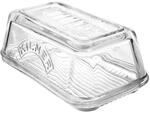 KILNER Butterdose Glas, 250g, Retrolook, mit Glasdeckel, 17x7x10 cm | Vintage