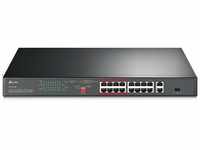 TP-Link TL-SL1218P 16-Port Fast Ethernet Rackmount PoE+ Switch + 2 Gigabit Port(150