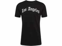 Mister Tee Herren MT1578-Los Angeles Wording Tee T-Shirt, Black, L