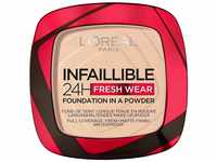 L'Oréal Paris Wasserfestes Puder Make-up mit hoher Deckkraft, Deckendes Kompaktpuder