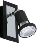 EGLO LED Wandlampe Sarria, Wandleuchte, Wandstrahler aus Metall, Wohnzimmerlampe in