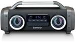 Lenco Boombox - IPX4 wasserdichte Bluetooth 5.0 Boombox - integrierter 4400mAh Akku -