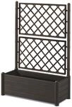 HERSTERA 10014400 Pflanzgef&auml;ss con Rankgitter, Dunkelbraun, 100 x 43 x 142 cm