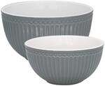 GreenGate - Schalen, Servierschalen - Alice - Stone Grey - 2er Set