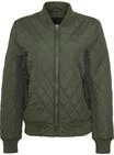 Urban Classics Damen Diamond Quilt Nylon Jacket Jacke, Olive, L