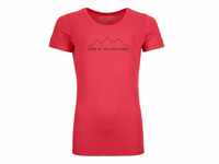 ORTOVOX Womens 150 Cool Pixel Voice T-Shirt, Hot Coral, M