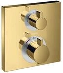 hansgrohe Unterputz Theromstat Ecostat Square, f&uuml;r 2 Funktionen, Polished Gold Optic