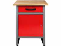 Ondis24 Werkbank rot Werktisch Werkstatteinrichtung mit Schublade und Tür
