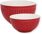GreenGate - Servierschale, Schale - Alice - Steingut - rot - 11,5 x 20,5 cm /...