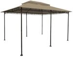 Ersatzdach f&uuml;r Pavillon Cape Town 4x3 in braun - Pavillondach wasserdicht - PVC