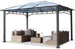 TOOLPORT Gartenpavillon 3x4 m Aluminium Gest&auml;nge Polycarbonat Dach ca. 8mm Pavillon