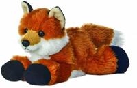Aurora, 12754, Mini Flopsie Fuchs, 20cm, Pl&uuml;schtier, schwarz/wei&szlig;