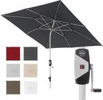 Knirps Automatic Sonnenschirm 240x240cm Dunkelgrau I innovativer UV-Schutz mit