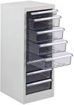 ADB Metall Schubladencontainer - 8 Schubladen aus PVC, herausnehmbar, mit