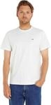 Tommy Jeans Herren Tjm Slim Jersey Neck Ext Dm0dm09598 Kurzarm Strickoberteile, Wei&szlig;