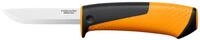 Fiskars Universalmesser inklusive Holster mit integriertem Messersch&auml;rfer,