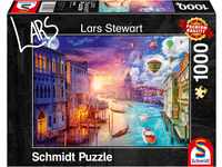 Schmidt Spiele 59906 Lars Stewart, Venedig, Night and Day, 1000 Teile Puzzle