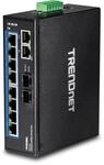 TRENDnet TI-G102 10-Port Rugged Gigabit DIN Rail Industrial Switch, 20 Gbit/s