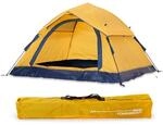 Lumaland Camping Zelt | Leichtes Pop Up Wurfzelt | 2-3 Personen Kuppelzelt | Trekking