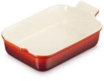Le Creuset Rechteckige Auflaufform Tradition aus Steinzeug, 26 cm, 2.4 Liter,