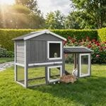 Miweba MyAnimal Hasenstall MH-03 | Kaninchenstall mit Freilaufgehege - Hasenk&auml;fig -