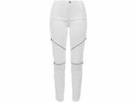 Urban Classics Damen Ladies Stretch Biker Pants Hose, Weiß (White 220), 28W EU