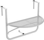 Outsunny Balkonh&auml;ngetisch H&auml;ngetisch Gartentisch h&ouml;henverstellbar halbrund &Oslash;30 cm