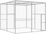 vidaXL Katzenk&auml;fig 3x3x2,5m Verzinkter Stahl Katzengehege Haustierk&auml;fig K&auml;fig