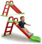 Jamara 460501 Rutsche Funny Slide rot-aus robustem Kunststoff, Rutschauslauf f&uuml;r