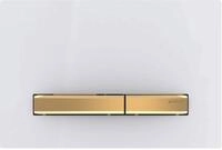 Geberit Sigma 50 Dr&uuml;ckerplatte Messing/Wei&szlig; f&uuml;r Sigma Sp&uuml;lk&auml;sten 8cm...