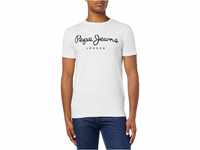 Pepe Jeans Herren Original Stretch N T-shirt, Weiß (White), S