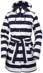 Helly Hansen Damen Lyness II Regenmantel, S, Streifen Abendblau