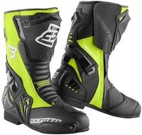 Bogotto Assen Motorradstiefel, schwarz/neon-gelb, 40