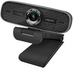 LogiLink UA0378 - Konferenz HD-USB-Webcam, 100&deg; Weitwinkelobjektiv, Dual-Mikrofon