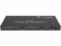 FeinTech VAX04100 HDMI 2.0 ARC Pass Switch 4x1, für 3 HDMI-Quellen, Soundbar und TV