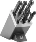 ZWILLING Gourmet Selbstsch&auml;rfender Messerblock mit Messer 7-teilig, Rostfreier