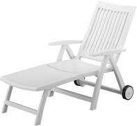 Kettler Roma Advantage Gartenliege wei&szlig; - klappbare Sonnenliege f&uuml;r Garten,
