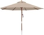 anndora&reg; Sonnenschirm Gartenschirm 3 m rund wasserabweisend - mit Winddach Dark