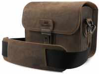 MegaGear MG1724 Pebble Kameratasche aus echtem Leder für spiegellose Sofort- und